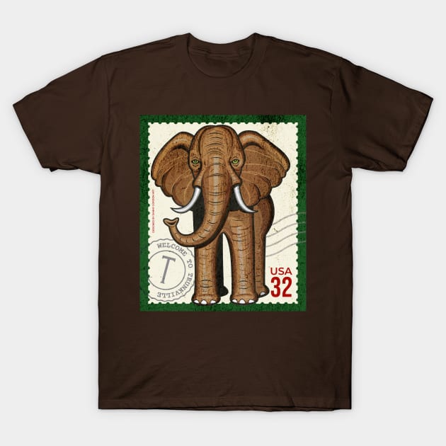 Cute Elegant Elephant T-Shirt by Danny Gordon Art